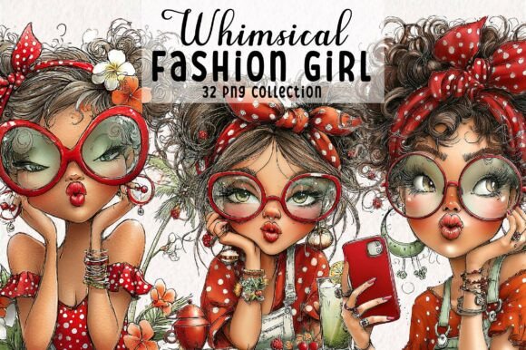 Download Whimsical Summer Fashion Girl Clipart - Whimsical Collection