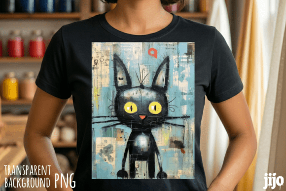 Download Cat Abstract Whimsical Art PNG - Premium Resources