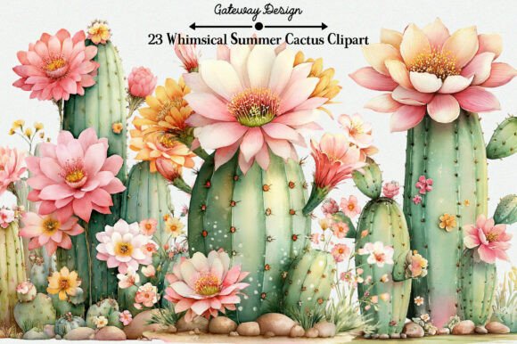 Download Whimsical Summer Cactus Clipart - Whimsical Collection