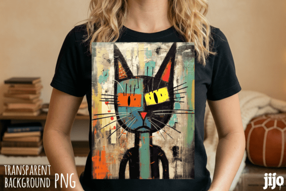 Download Cat Abstract Colorful Art PNG - Premium Bundle