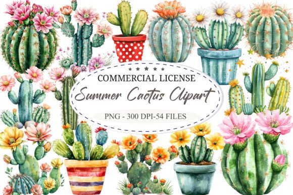 Download Whimsical Summer Cactus Clipart - Whimsical Collection